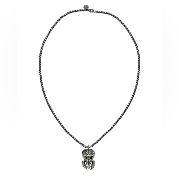 copes Greytech Alien Necklace silver chain GOTHBOICLIQUE GBC - Picture 2 of 14